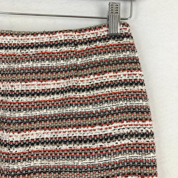 Halogen Women's Size 2P Multi-Color Metallic Striped Tweed Straight Pencil Skirt - Picture 5 of 12